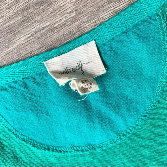 Aritzia Wilfred Free Linen Muscle T-shirt Tee Sleeveless Green Size XXS - Picture 8 of 10